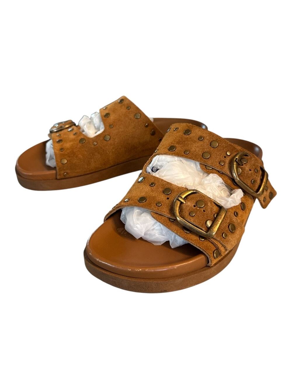 AIR & GRACE MOLI SUEDE STUDDED SANDALS SZ 6 (36)